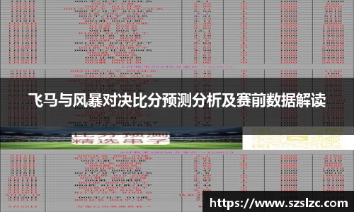 飞马与风暴对决比分预测分析及赛前数据解读